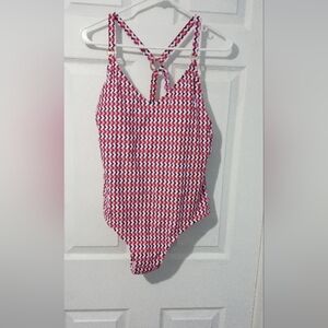 NWT Kona Sol junior's swim suit. Red, white and blue.  Size 17